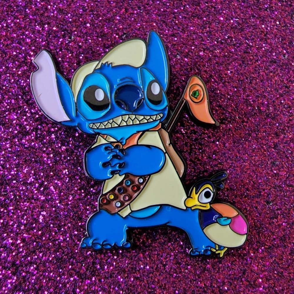 Stitch Dressed up Russell Up Boy Scout Scouting Enamel Pin